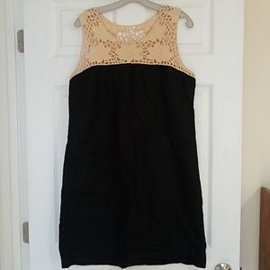LOFT Linen and Lace dress